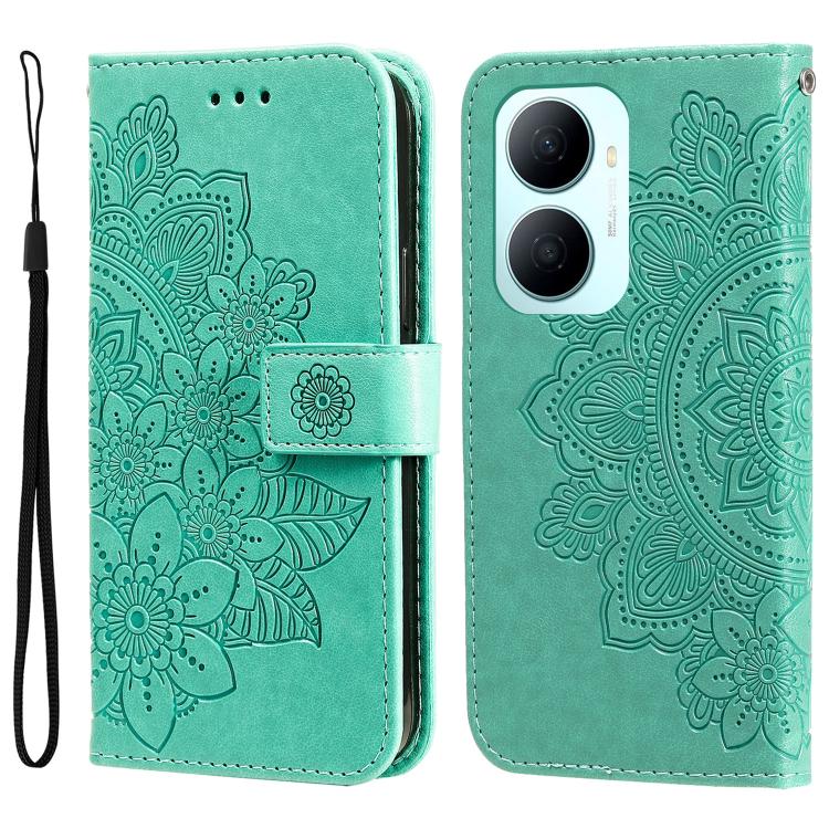 Seven-petal Flowers Embossing Leather Phone Case, For Huawei Enjoy 90 Pro Max 5G, For Huawei Enjoy 90 / Enjoy 90 Plus 5G, For Huawei Enjoy 80 Plus, For Huawei nova 15 Pro / nova 15 Ultra