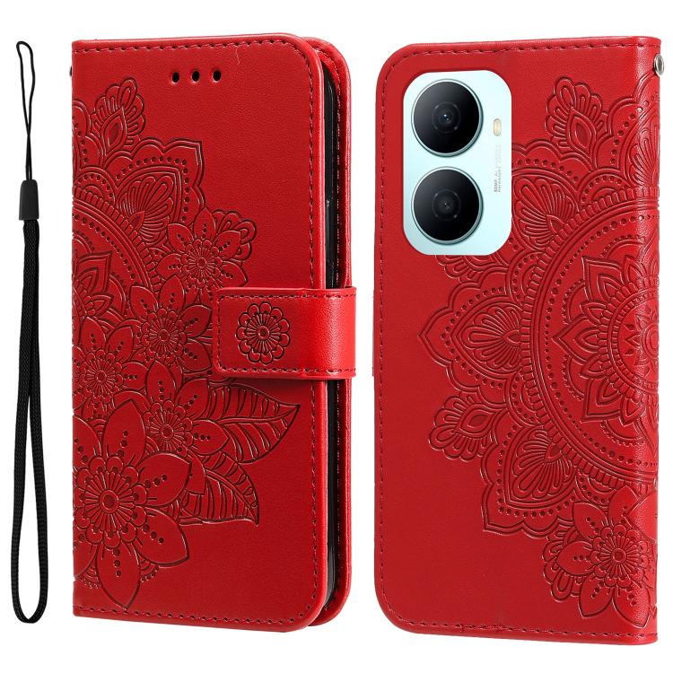 Seven-petal Flowers Embossing Leather Phone Case, For Huawei Enjoy 90 Pro Max 5G, For Huawei Enjoy 90 / Enjoy 90 Plus 5G, For Huawei Enjoy 80 Plus, For Huawei nova 15 Pro / nova 15 Ultra