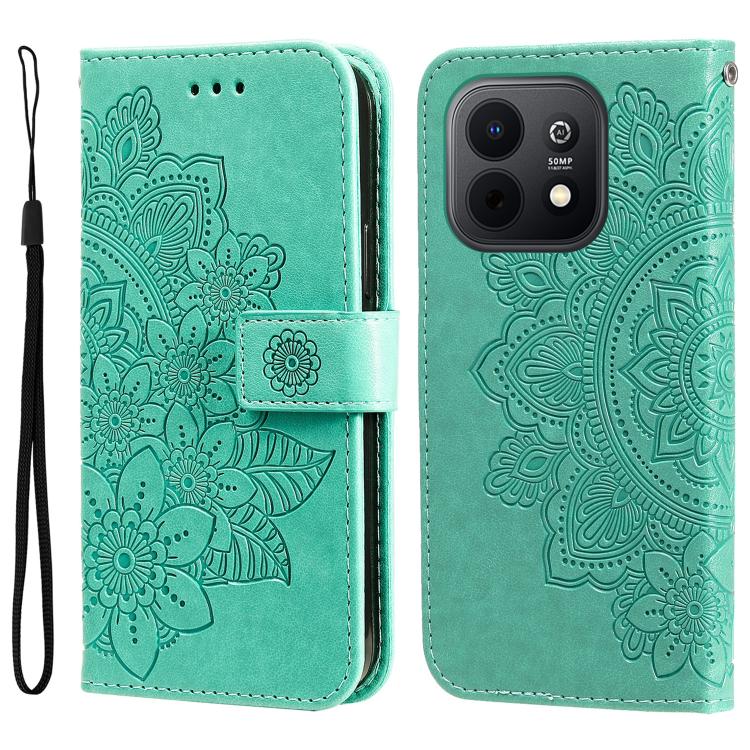 Seven-petal Flowers Embossing Leather Phone Case, For Huawei Enjoy 90 Pro Max 5G, For Huawei Enjoy 90 / Enjoy 90 Plus 5G, For Huawei Enjoy 80 Plus, For Huawei nova 15 Pro / nova 15 Ultra