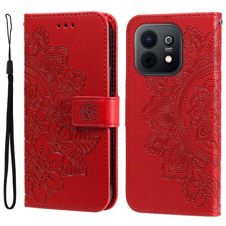 Seven-petal Flowers Embossing Leather Phone Case, For Huawei Enjoy 90 Pro Max 5G, For Huawei Enjoy 90 / Enjoy 90 Plus 5G, For Huawei Enjoy 80 Plus, For Huawei nova 15 Pro / nova 15 Ultra