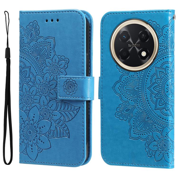Seven-petal Flowers Embossing Leather Phone Case, For Huawei Enjoy 90 Pro Max 5G, For Huawei Enjoy 90 / Enjoy 90 Plus 5G, For Huawei Enjoy 80 Plus, For Huawei nova 15 Pro / nova 15 Ultra