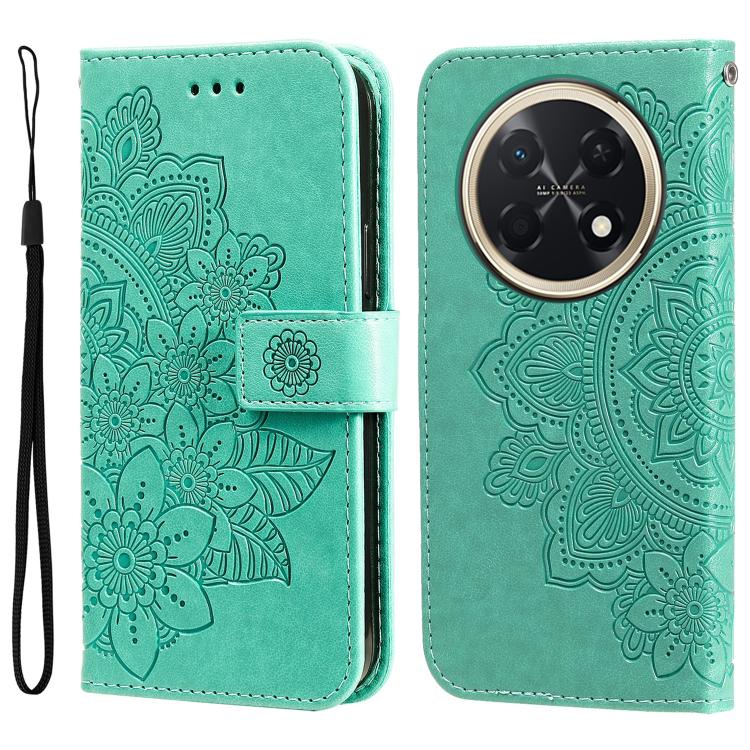 Seven-petal Flowers Embossing Leather Phone Case, For Huawei Enjoy 90 Pro Max 5G, For Huawei Enjoy 90 / Enjoy 90 Plus 5G, For Huawei Enjoy 80 Plus, For Huawei nova 15 Pro / nova 15 Ultra