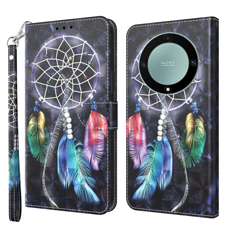 3D Painted Pattern Leather Phone Case, For Honor Magic5 Lite