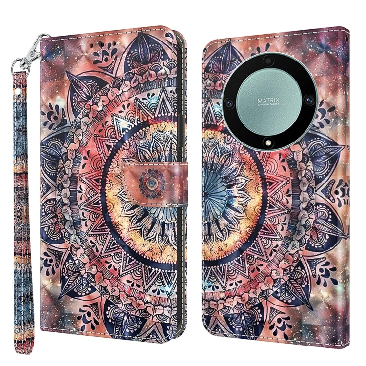 3D Painted Pattern Leather Phone Case, For Honor Magic5 Lite