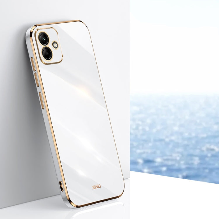 XINLI Straight Edge 6D Electroplate TPU Phone Case, For Samsung Galaxy A05, For Samsung Galaxy A05s, For Samsung Galaxy M34 5G