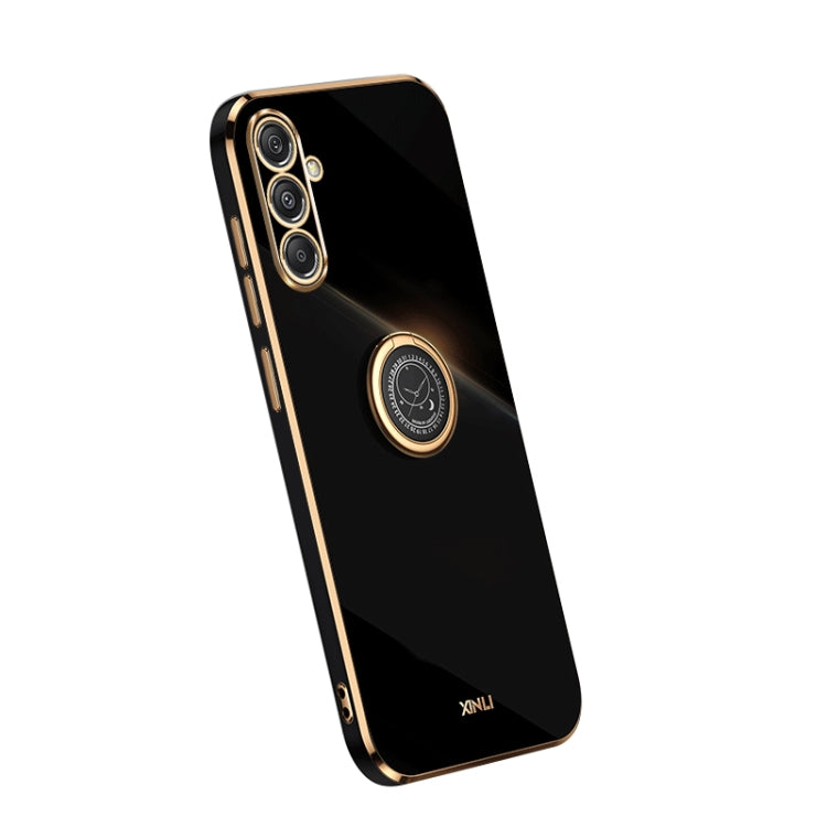 XINLI Straight Edge 6D Electroplate TPU Phone Case with Ring Holder, For Samsung Galaxy A25 5G, For Samsung Galaxy S23 FE 5G, For Samsung Galaxy M54 5G