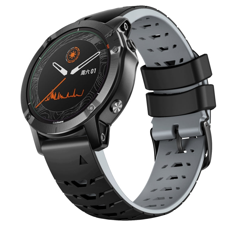 22mm Trapezoidal Quick Release Silicone Watch Band, For Garmin Fenix 7