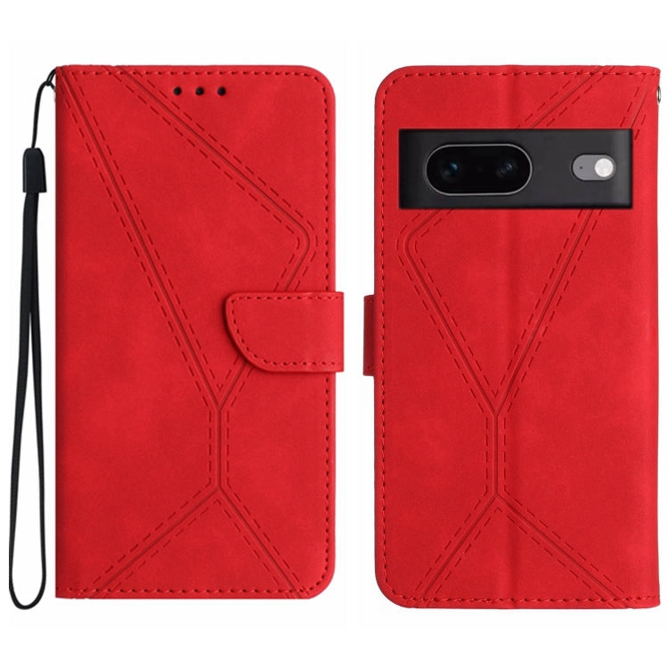 Stitching Embossed Leather Phone Case, For Google Pixel 7, For Google Pixel 7 Pro, For Google Pixel 7a, For Google Pixel 6
