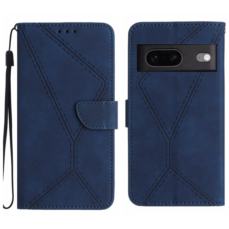 Stitching Embossed Leather Phone Case, For Google Pixel 7, For Google Pixel 7 Pro, For Google Pixel 7a, For Google Pixel 6