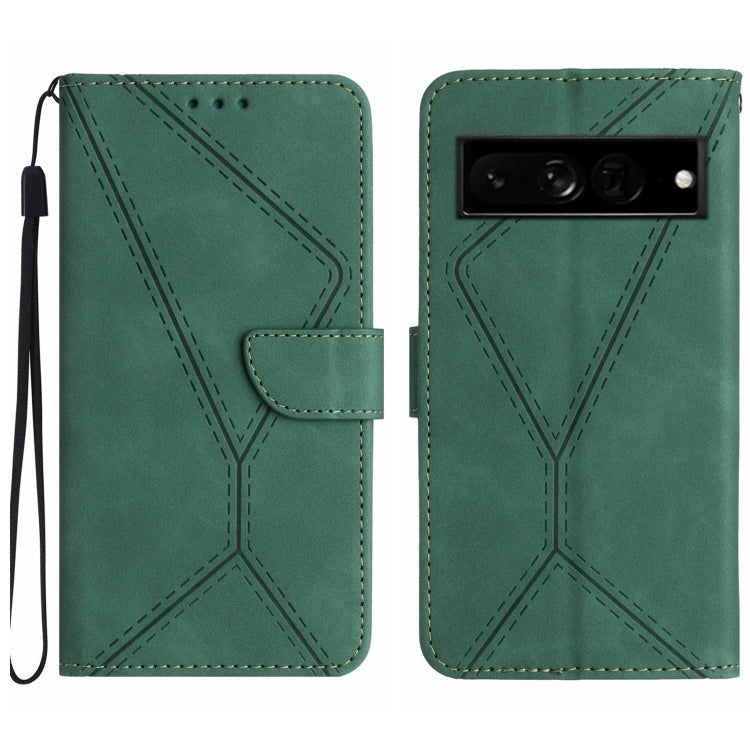 Stitching Embossed Leather Phone Case, For Google Pixel 7, For Google Pixel 7 Pro, For Google Pixel 7a, For Google Pixel 6