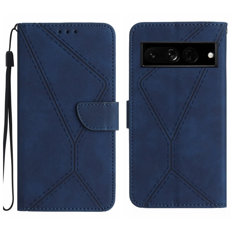 Stitching Embossed Leather Phone Case, For Google Pixel 7, For Google Pixel 7 Pro, For Google Pixel 7a, For Google Pixel 6