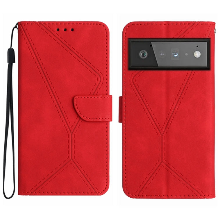 Stitching Embossed Leather Phone Case, For Google Pixel 6 Pro, For Google Pixel 6a