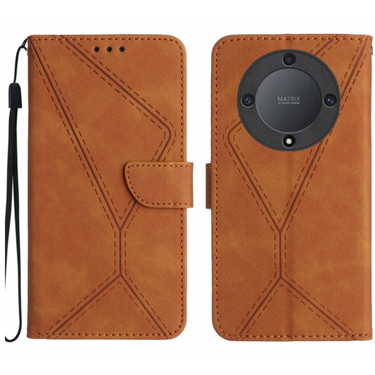 Stitching Embossed Leather Phone Case, For Honor 80, For Honor 80 Pro, For Honor X5 4G, For Honor X9a 5G /Magic5 Lite