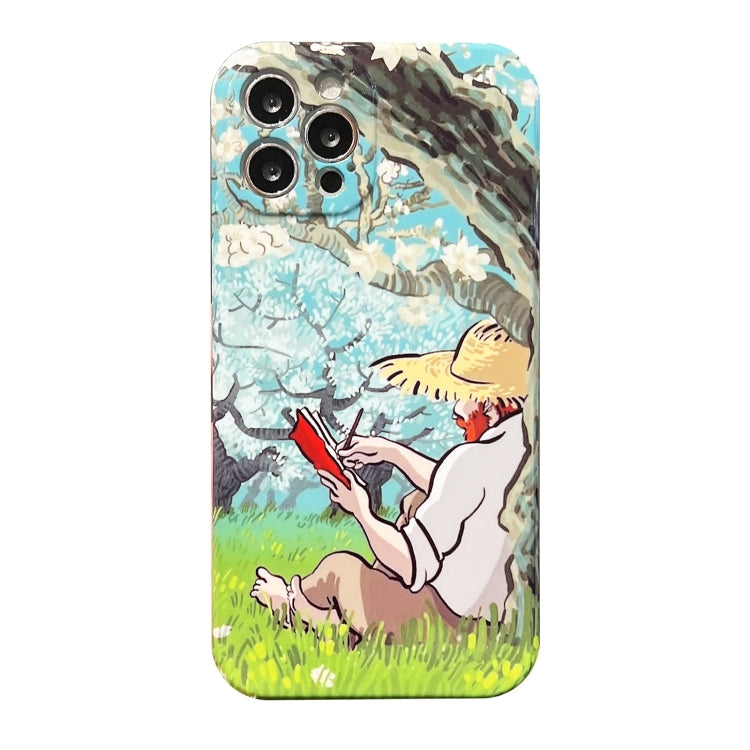 Oil Painting Pattern Glossy PC Phone Case, For iPhone 14 Plus, For iPhone 14, For iPhone 14 Pro, For iPhone 14 Pro Max