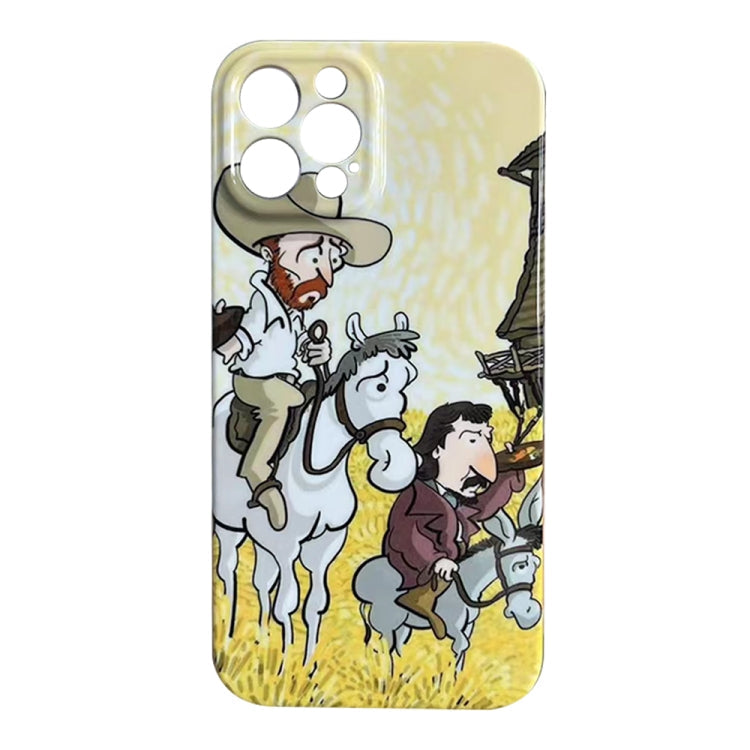 Oil Painting Pattern Glossy PC Phone Case, For iPhone 14 Plus, For iPhone 14, For iPhone 14 Pro, For iPhone 14 Pro Max