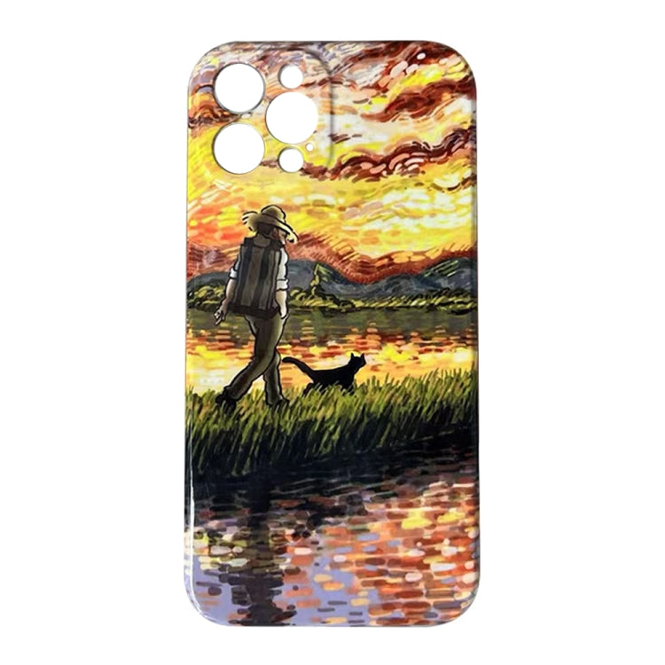 Oil Painting Pattern Glossy PC Phone Case, For iPhone 14 Plus, For iPhone 14, For iPhone 14 Pro, For iPhone 14 Pro Max