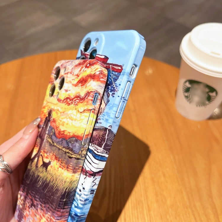 Oil Painting Pattern Glossy PC Phone Case, For iPhone SE 2022/2020 / 8 / 7, For iPhone 13 Pro Max, For iPhone 13 Pro, For iPhone 13