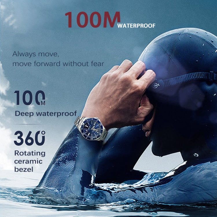 NORTH EDGE ANCHOR Men Outdoor 100m Waterproof Mechanical Watch, ANCHOR