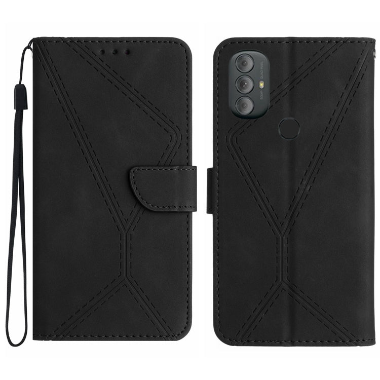 Stitching Embossed Leather Phone Case, For Motorola Moto G52J, For Motorola Moto G Stylus 5G 2022, For Motorola Moto G Stylus 4G 2022, For Motorola Moto G Power 2022