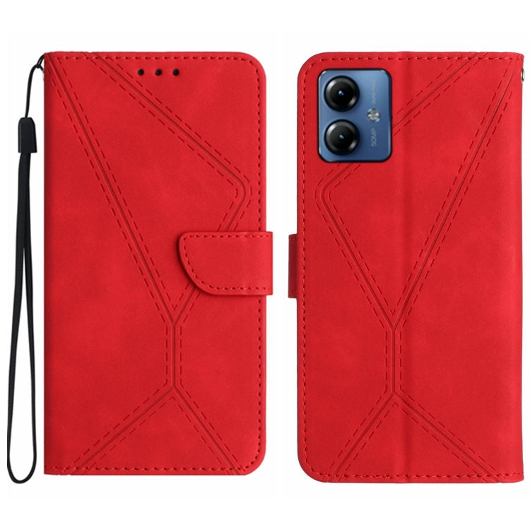 Stitching Embossed Leather Phone Case, For Motorola Moto G84, For Motorola Moto G54, For Motorola Edge 40 Neo, For Motorola Moto G14