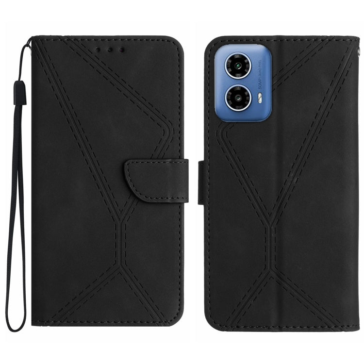 Stitching Embossed Leather Phone Case, For Motorola Moto G34 5G, For Motorola Moto G Play 4G 2024, For Motorola Moto G Play 5G 2024, For Motorola Moto G Power 5G 2024