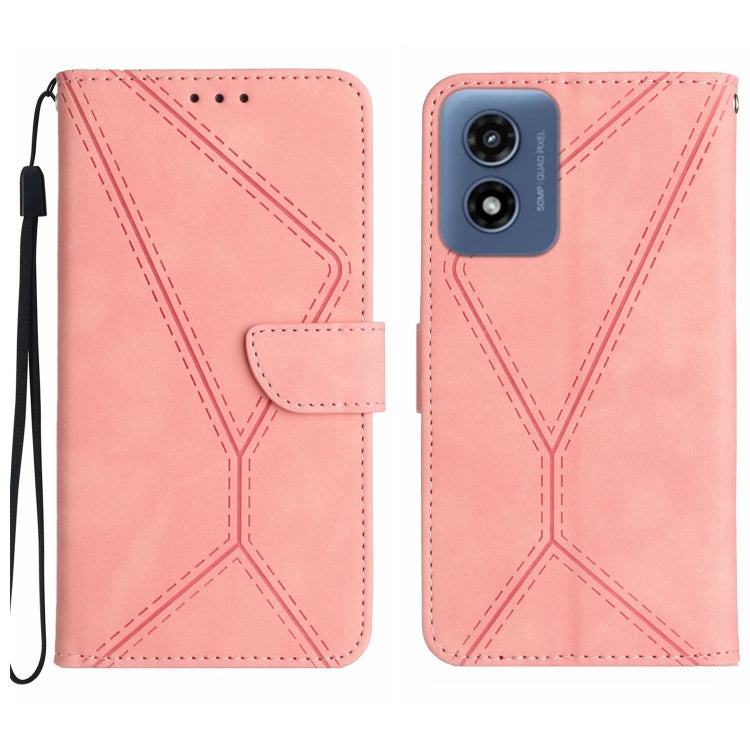 Stitching Embossed Leather Phone Case, For Motorola Moto G34 5G, For Motorola Moto G Play 4G 2024, For Motorola Moto G Play 5G 2024, For Motorola Moto G Power 5G 2024