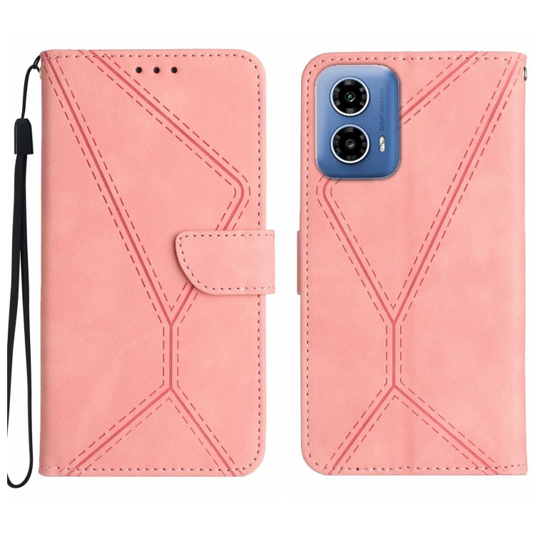 Stitching Embossed Leather Phone Case, For Motorola Moto G85 5G, For Motorola Edge 5G 2024, For Motorola Moto G Stylus 5G 2024, For Motorola Moto G04 / G24