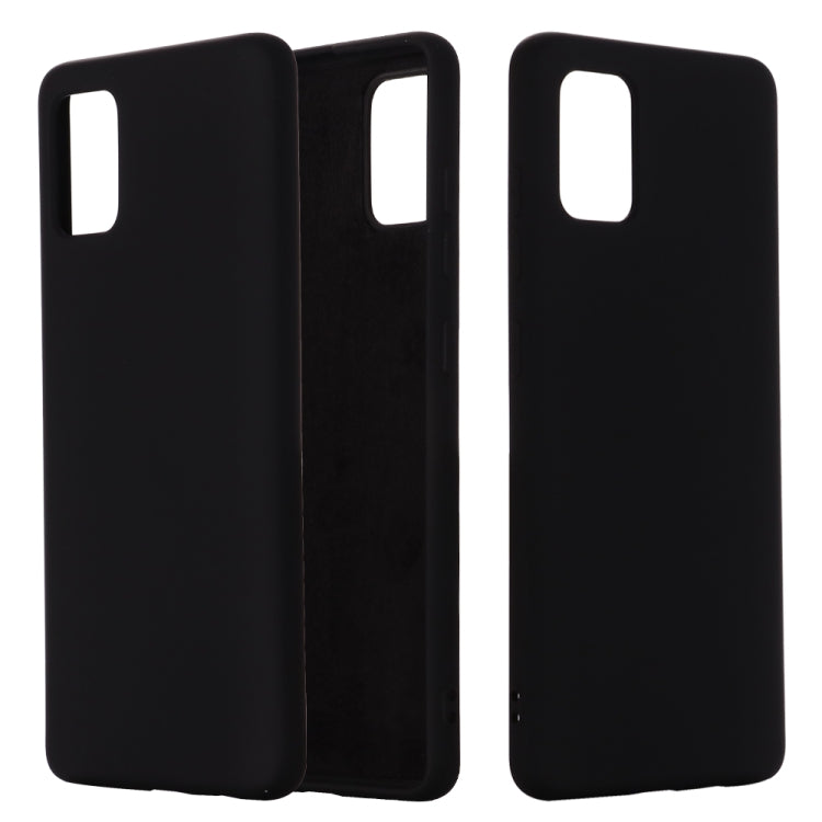 Solid Color Liquid Silicone Shockproof Full Coverage Protective Case, For Samsung Galaxy A51 5G