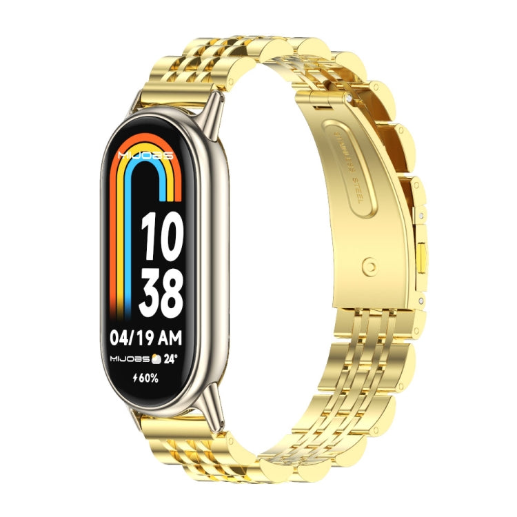 Mijobs Seven Bead Stainless Steel Watch Band, For Xiaomi Smart Band 10 / 9 / 8