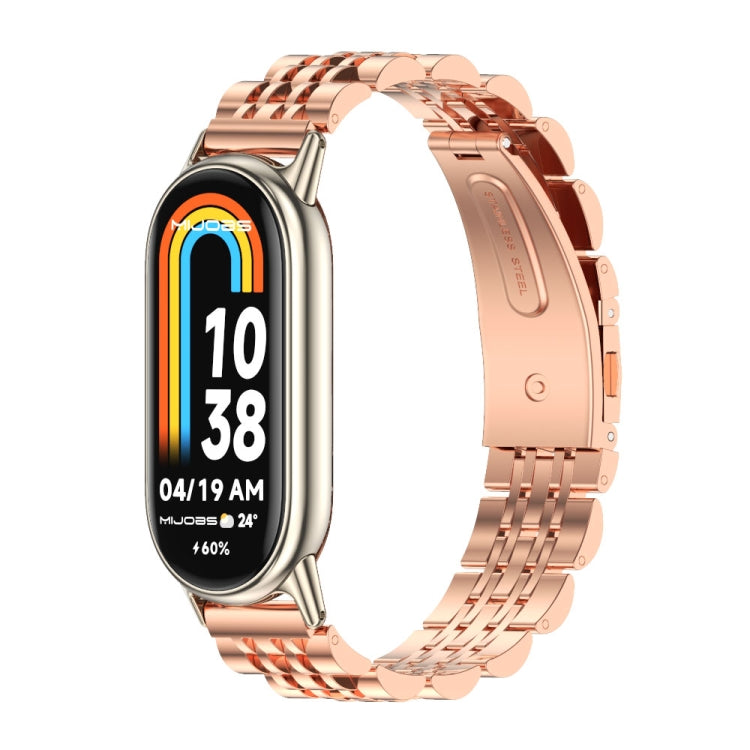 Mijobs Seven Bead Stainless Steel Watch Band, For Xiaomi Smart Band 10 / 9 / 8