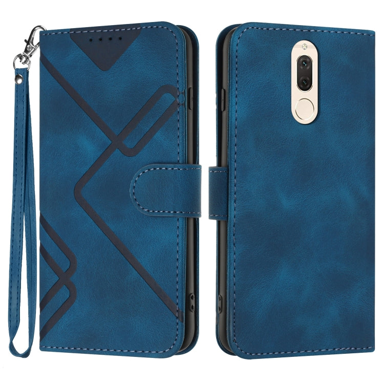 Line Pattern Skin Feel Leather Phone Case, For Huawei P20 Pro, For Huawei P20 lite, For Huawei P smart 2018/Enjoy 7S, For Huawei Mate 10 Lite/Maimang 6