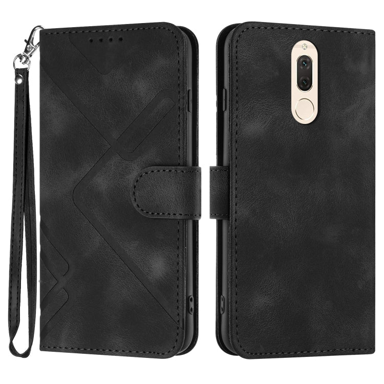 Line Pattern Skin Feel Leather Phone Case, For Huawei P20 Pro, For Huawei P20 lite, For Huawei P smart 2018/Enjoy 7S, For Huawei Mate 10 Lite/Maimang 6