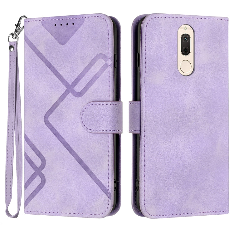 Line Pattern Skin Feel Leather Phone Case, For Huawei P20 Pro, For Huawei P20 lite, For Huawei P smart 2018/Enjoy 7S, For Huawei Mate 10 Lite/Maimang 6