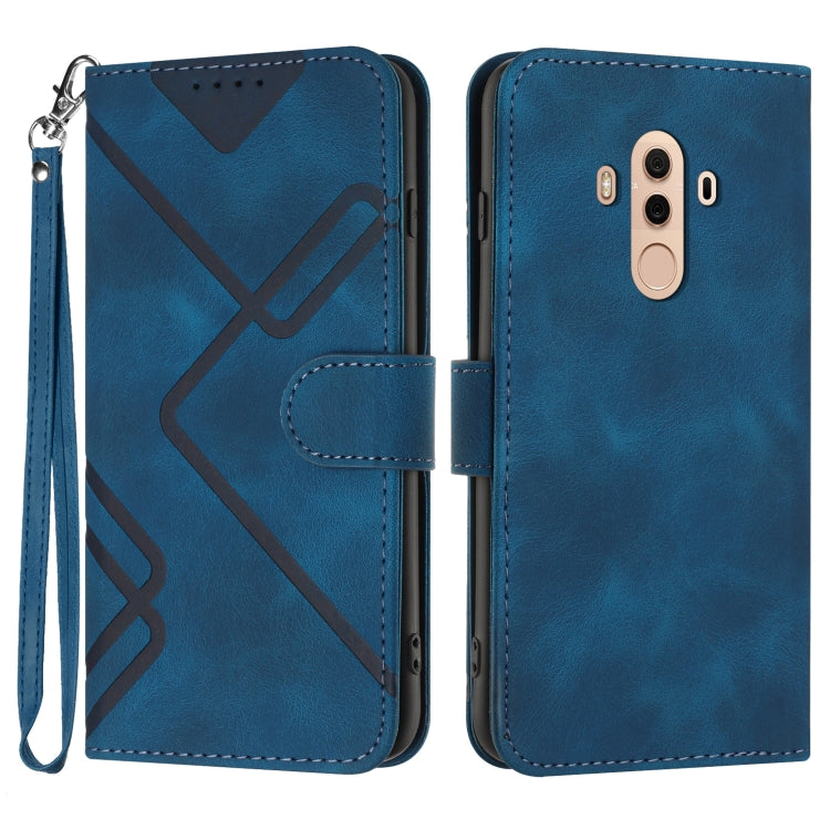 Line Pattern Skin Feel Leather Phone Case, For Huawei Mate 10 Pro, For Huawei P10 Lite