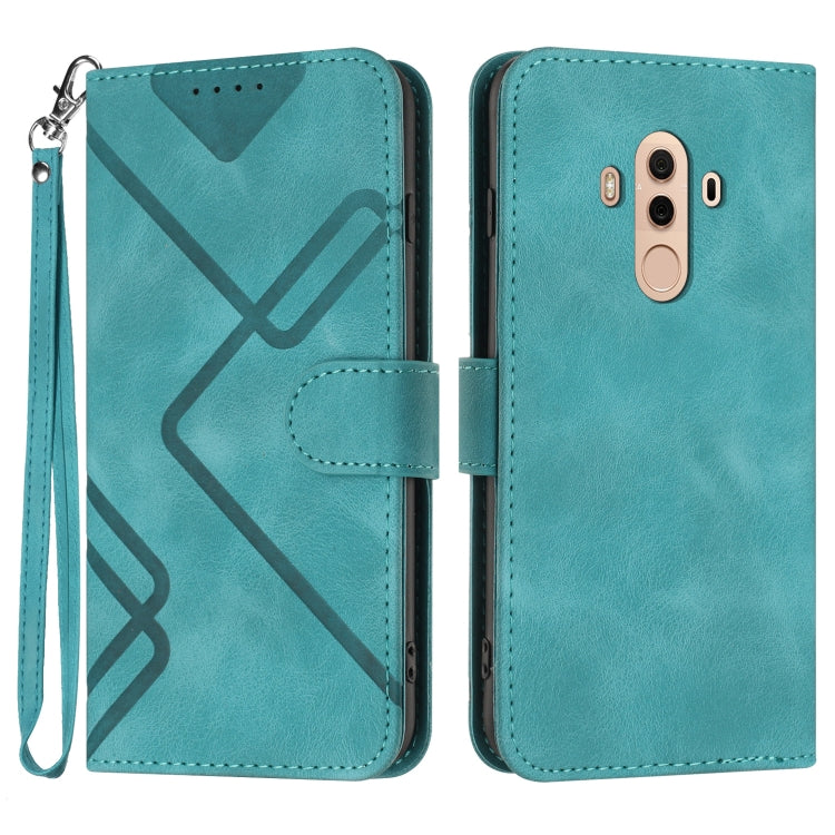 Line Pattern Skin Feel Leather Phone Case, For Huawei Mate 10 Pro, For Huawei P10 Lite
