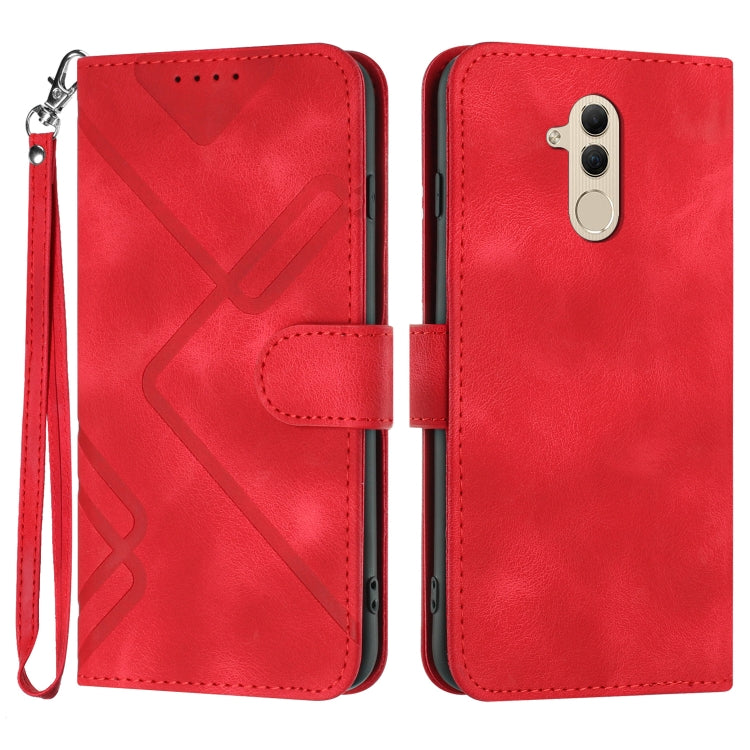 Line Pattern Skin Feel Leather Phone Case, For Huawei P30 Pro, For Huawei P smart 2019/nova lite 3, For Huawei Mate 20 Pro, For Huawei Mate 20 lite/Maimang 7