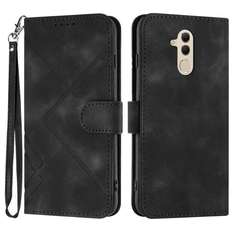 Line Pattern Skin Feel Leather Phone Case, For Huawei P30 Pro, For Huawei P smart 2019/nova lite 3, For Huawei Mate 20 Pro, For Huawei Mate 20 lite/Maimang 7