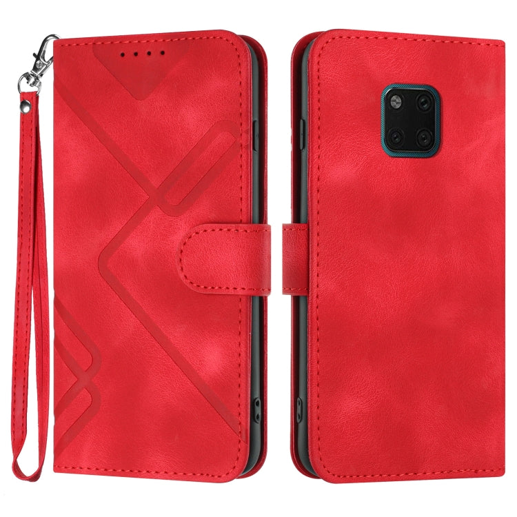 Line Pattern Skin Feel Leather Phone Case, For Huawei P30 Pro, For Huawei P smart 2019/nova lite 3, For Huawei Mate 20 Pro, For Huawei Mate 20 lite/Maimang 7