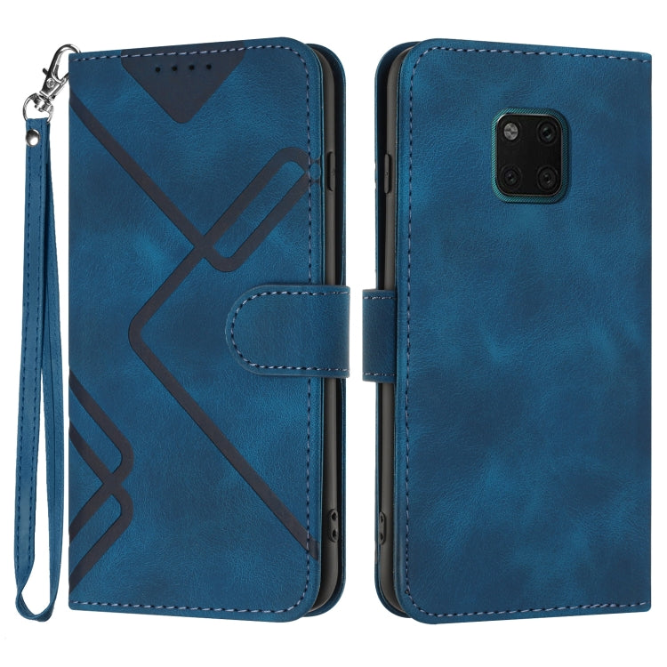 Line Pattern Skin Feel Leather Phone Case, For Huawei P30 Pro, For Huawei P smart 2019/nova lite 3, For Huawei Mate 20 Pro, For Huawei Mate 20 lite/Maimang 7