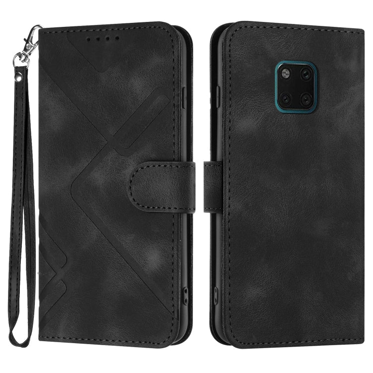 Line Pattern Skin Feel Leather Phone Case, For Huawei P30 Pro, For Huawei P smart 2019/nova lite 3, For Huawei Mate 20 Pro, For Huawei Mate 20 lite/Maimang 7