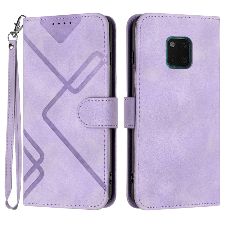Line Pattern Skin Feel Leather Phone Case, For Huawei P30 Pro, For Huawei P smart 2019/nova lite 3, For Huawei Mate 20 Pro, For Huawei Mate 20 lite/Maimang 7