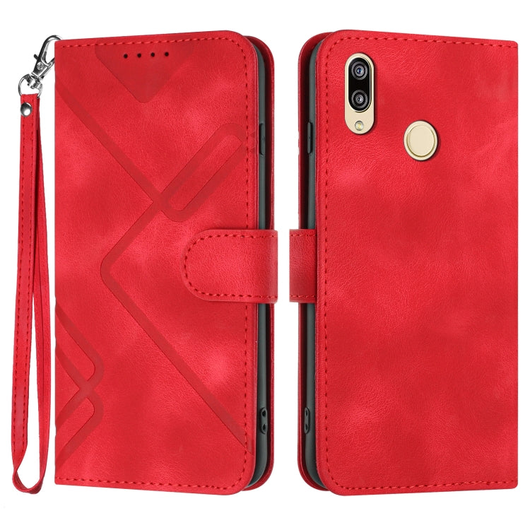 Line Pattern Skin Feel Leather Phone Case, For Huawei P20 Pro, For Huawei P20 lite, For Huawei P smart 2018/Enjoy 7S, For Huawei Mate 10 Lite/Maimang 6