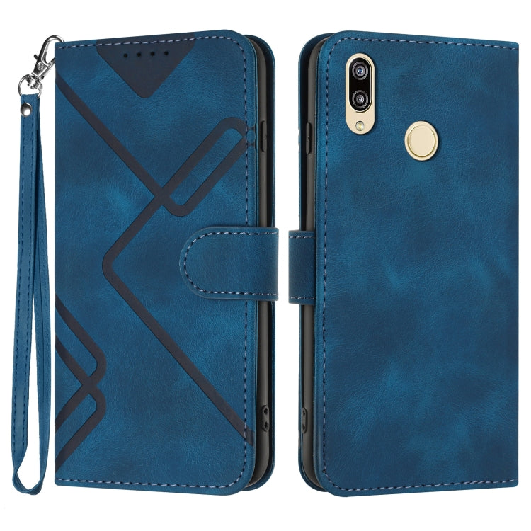 Line Pattern Skin Feel Leather Phone Case, For Huawei P20 Pro, For Huawei P20 lite, For Huawei P smart 2018/Enjoy 7S, For Huawei Mate 10 Lite/Maimang 6