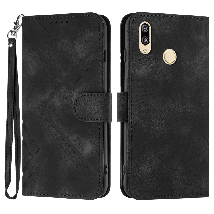 Line Pattern Skin Feel Leather Phone Case, For Huawei P20 Pro, For Huawei P20 lite, For Huawei P smart 2018/Enjoy 7S, For Huawei Mate 10 Lite/Maimang 6