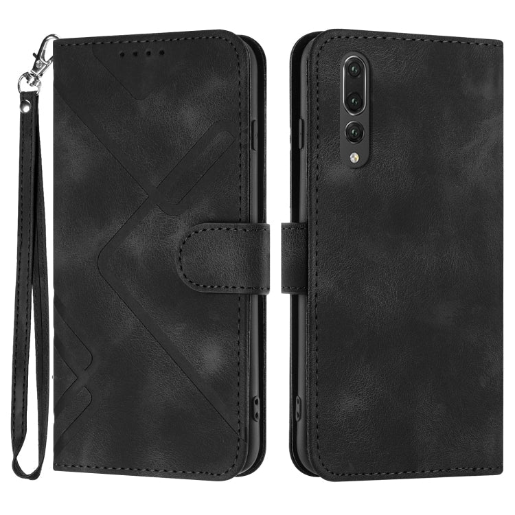 Line Pattern Skin Feel Leather Phone Case, For Huawei P20 Pro, For Huawei P20 lite, For Huawei P smart 2018/Enjoy 7S, For Huawei Mate 10 Lite/Maimang 6