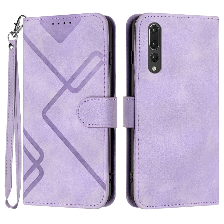 Line Pattern Skin Feel Leather Phone Case, For Huawei P20 Pro, For Huawei P20 lite, For Huawei P smart 2018/Enjoy 7S, For Huawei Mate 10 Lite/Maimang 6
