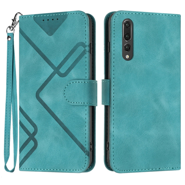 Line Pattern Skin Feel Leather Phone Case, For Huawei P20 Pro, For Huawei P20 lite, For Huawei P smart 2018/Enjoy 7S, For Huawei Mate 10 Lite/Maimang 6