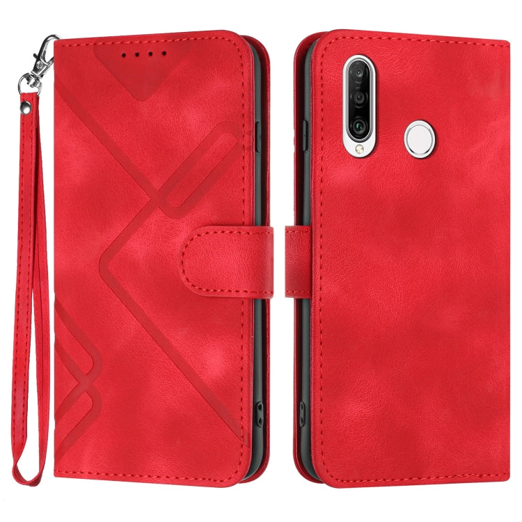 Line Pattern Skin Feel Leather Phone Case, For Huawei nova 8 SE, For Huawei Y5 2019, For Huawei Y6 2019, For Huawei P30 lite/nova 4e