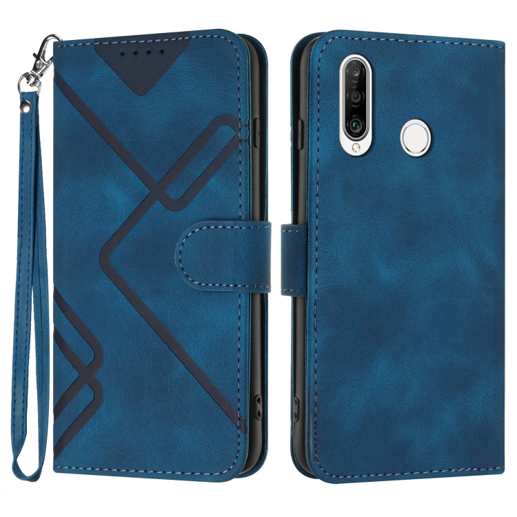 Line Pattern Skin Feel Leather Phone Case, For Huawei nova 8 SE, For Huawei Y5 2019, For Huawei Y6 2019, For Huawei P30 lite/nova 4e