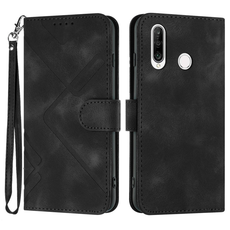 Line Pattern Skin Feel Leather Phone Case, For Huawei nova 8 SE, For Huawei Y5 2019, For Huawei Y6 2019, For Huawei P30 lite/nova 4e